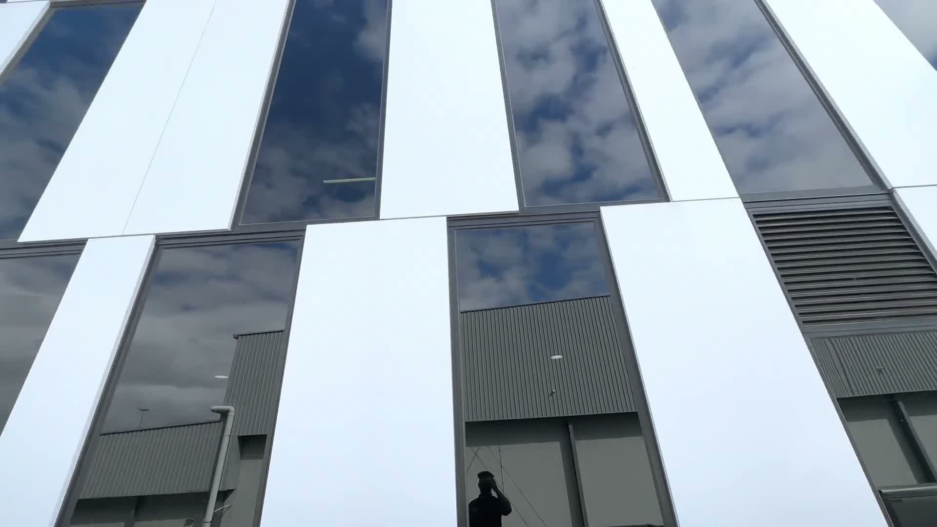 Clean architectural glass facade
