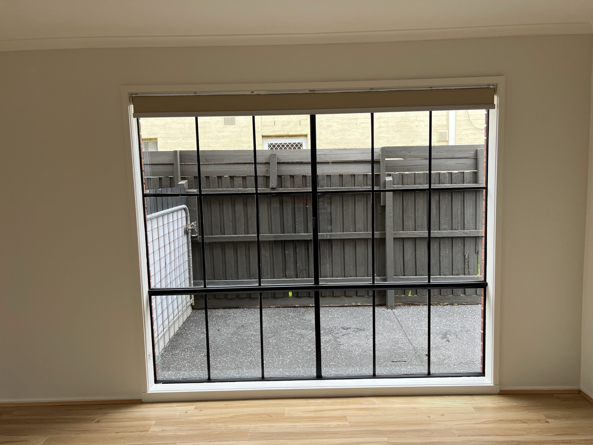 Freshly cleaned residential interior window